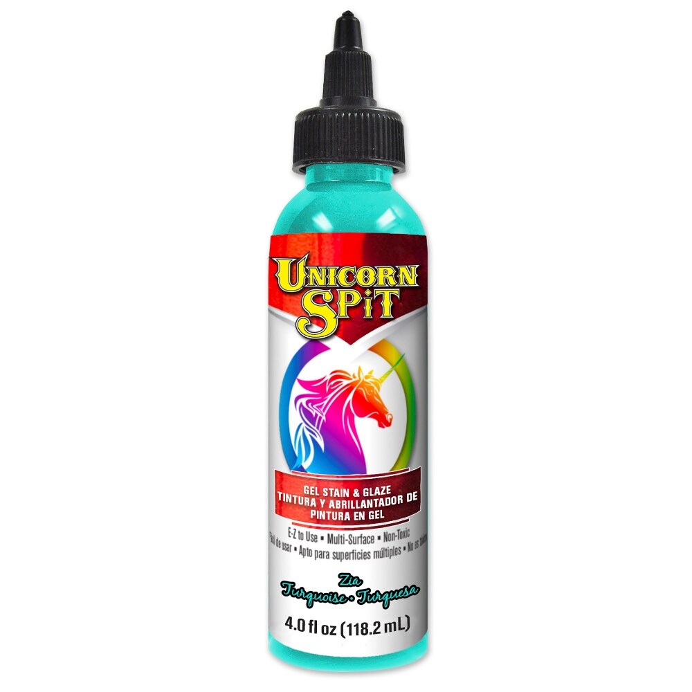 slide 1 of 1, Unicorn Spit Zia Turquoise Gel Stain & Glaze - 4 fl oz, 4 fl oz