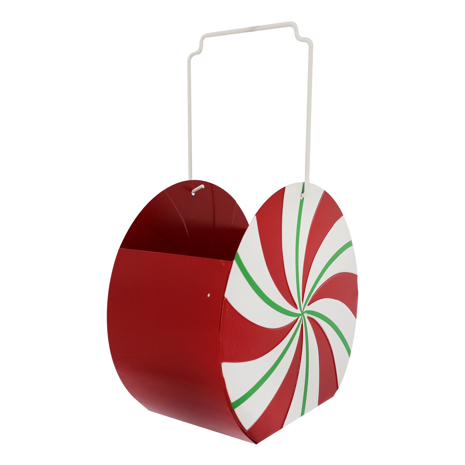 slide 4 of 4, 6.25" Peppermint Metal Container Tabletop Decor By Ashland, 6.25 in x 3.5 in x 5.5 in