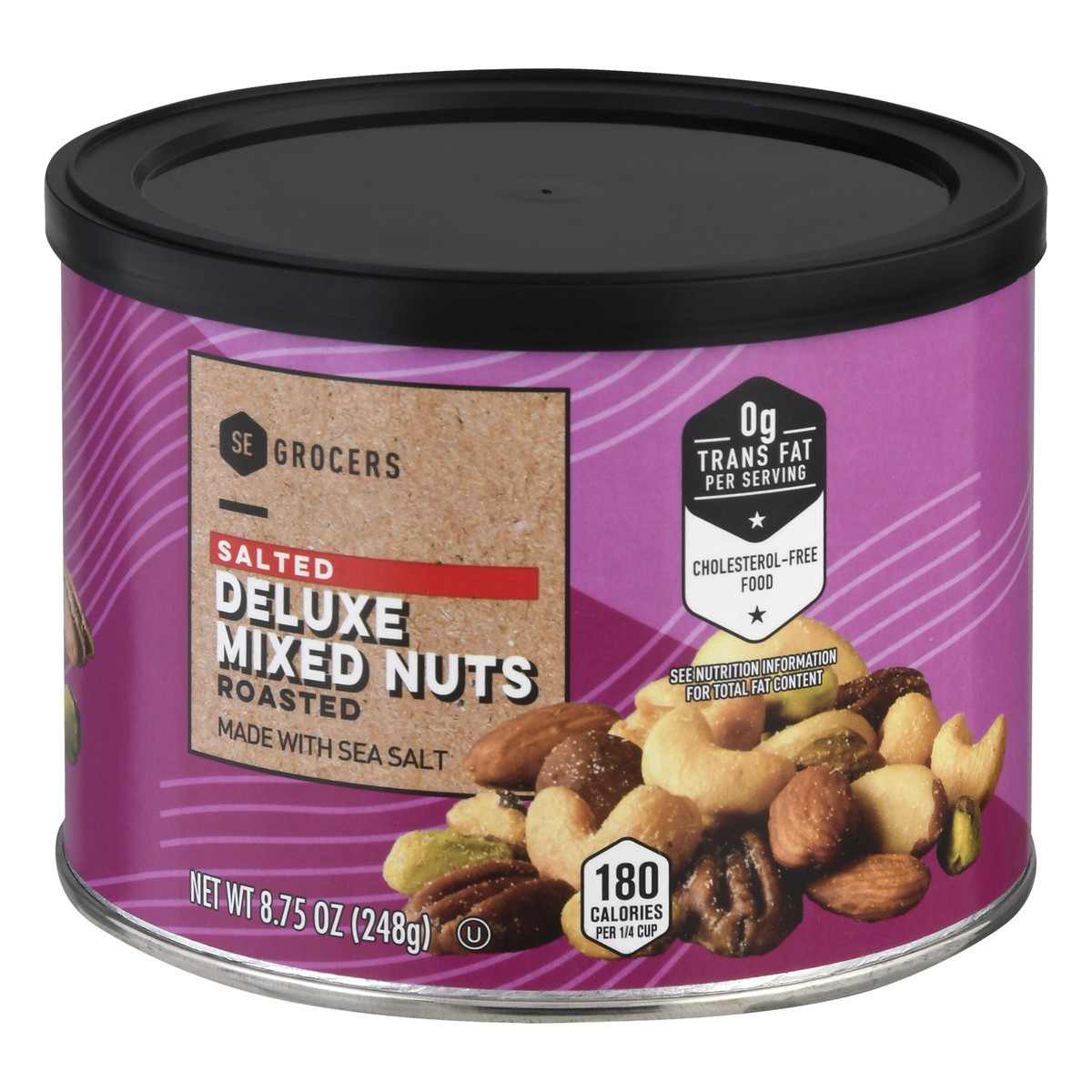 slide 9 of 10, SE Grocers Salted Deluxe Mixed Nuts Roasted, 8.7 oz