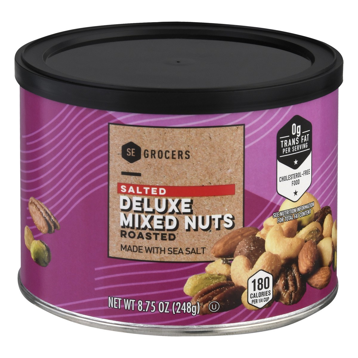 slide 1 of 10, SE Grocers Salted Deluxe Mixed Nuts Roasted, 8.7 oz