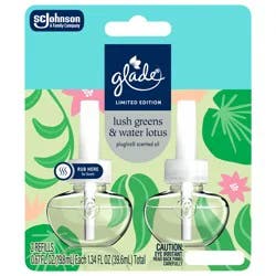 Glade PlugIns Scented Oil Refills - Lush Greens & Water Lotus - 2 count 1.34 oz