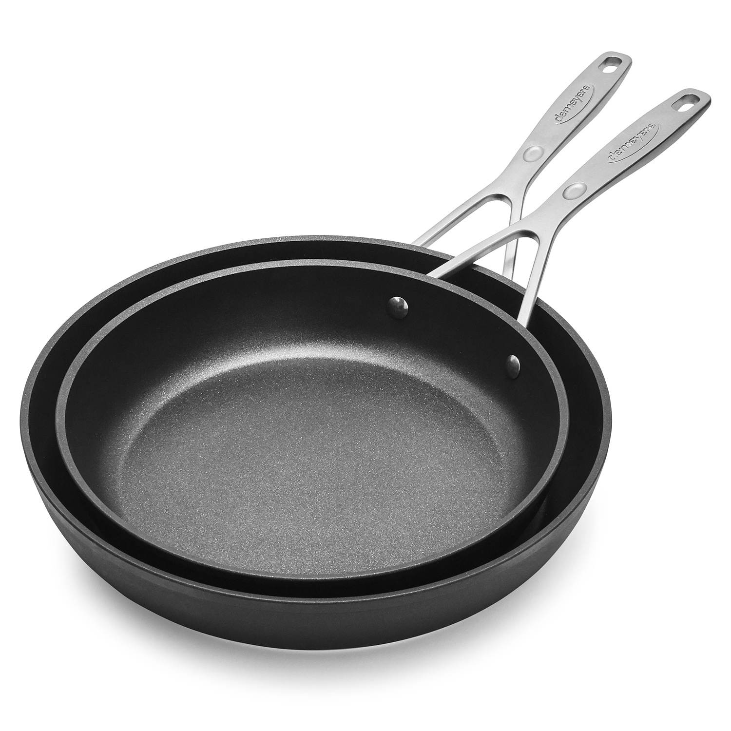 slide 1 of 1, Demeyere TiX Nonstick Skillets, 9.5 in; 11 in