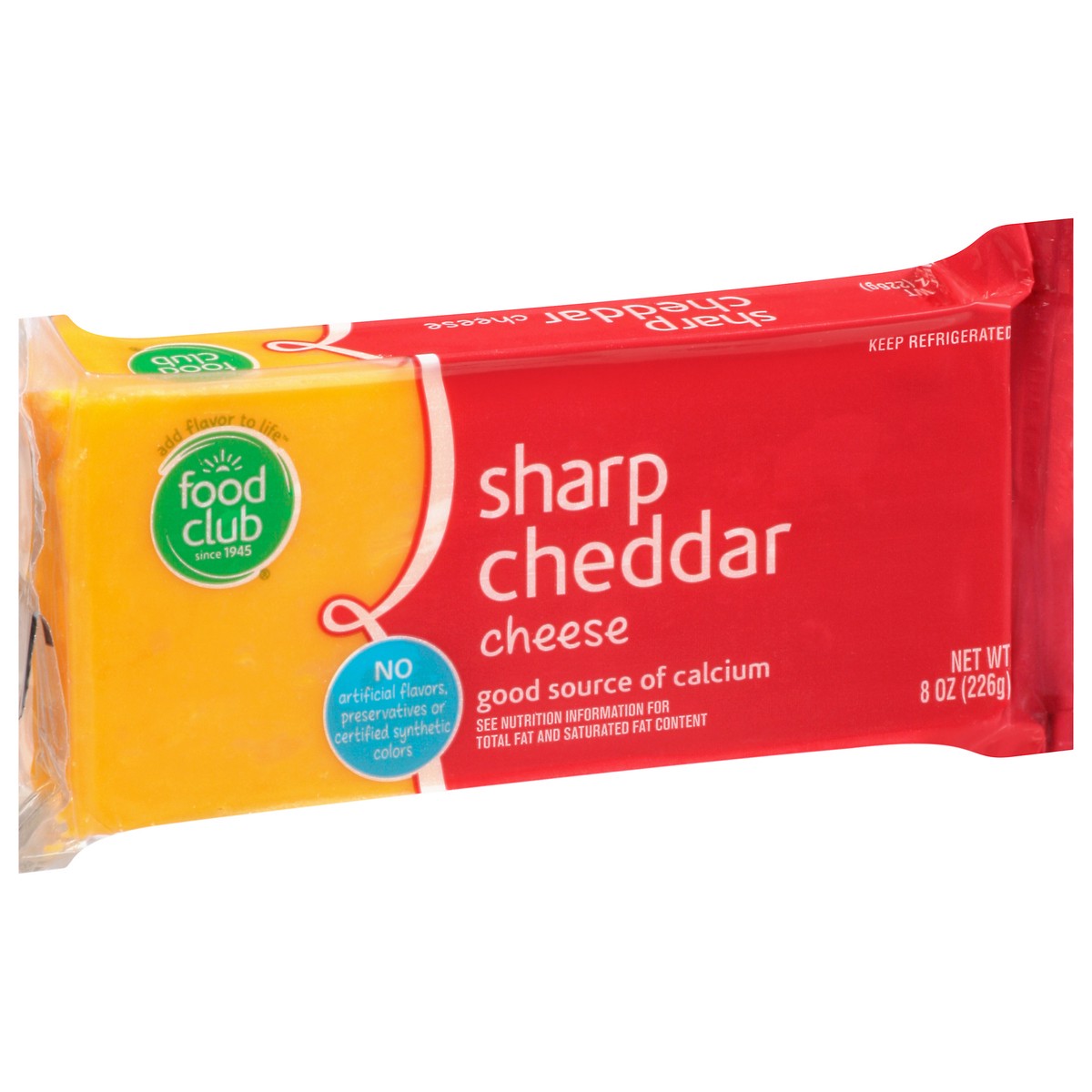 slide 2 of 11, Food Club Sharp Cheddar Cheese, 8 oz