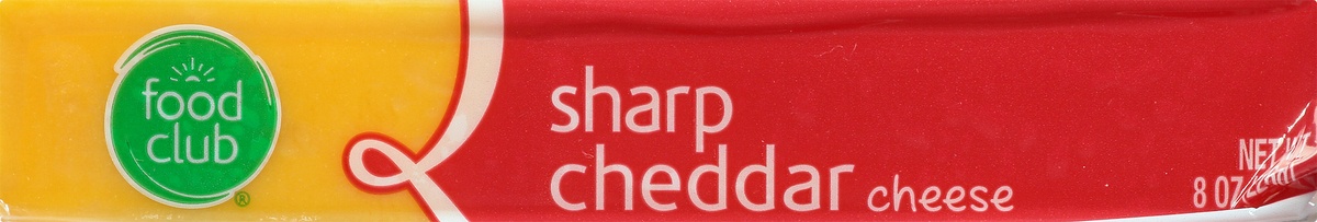 slide 8 of 10, Food Club Sharp Cheddar Cheese, 8 oz