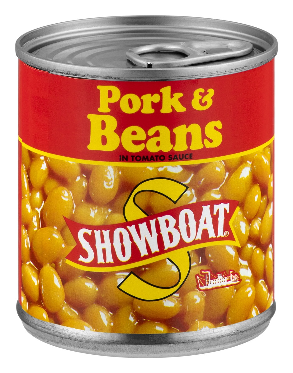 slide 1 of 6, Showboat Pork & Beans In Tomato Sauce, 8 oz