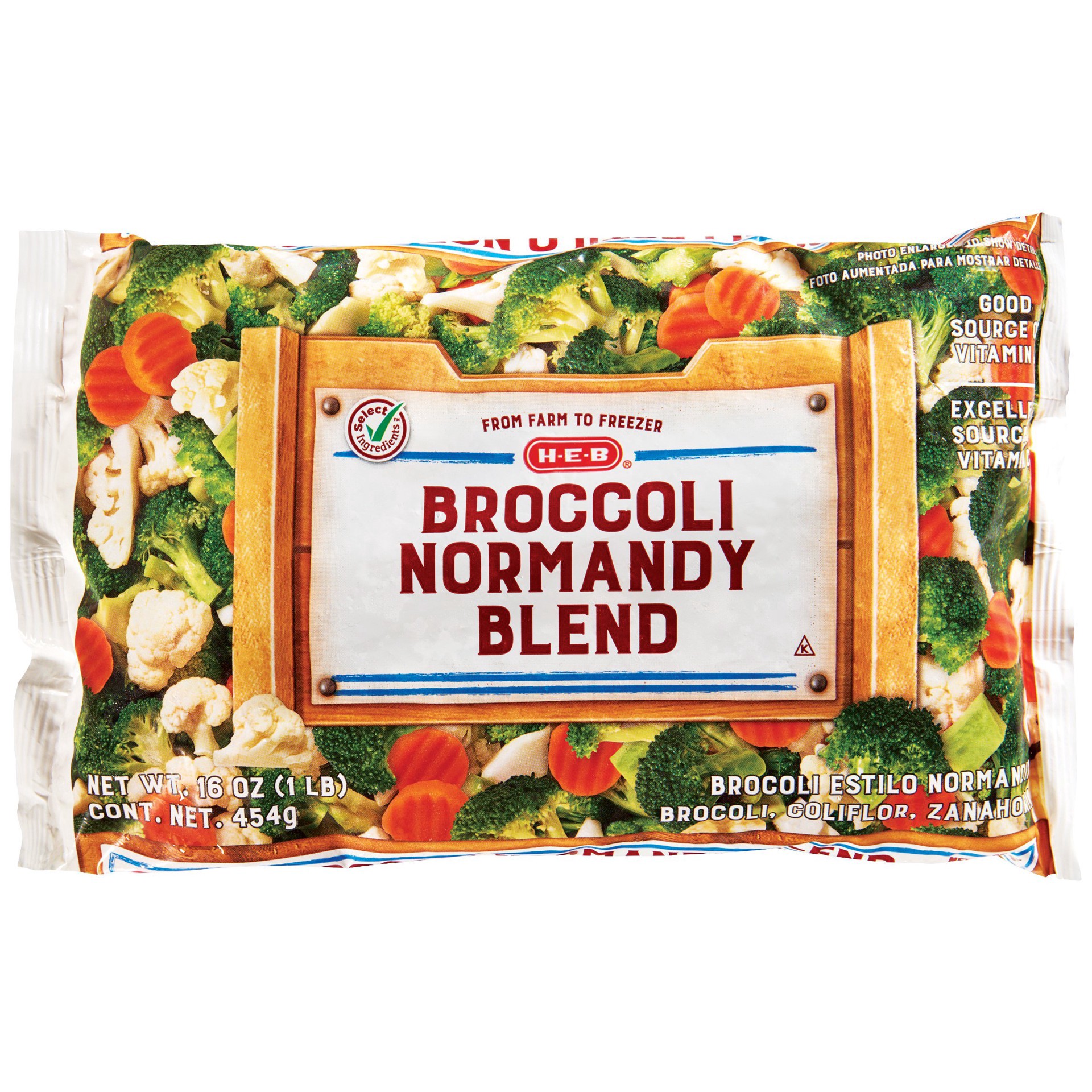 slide 1 of 1, H-E-B Broccoli Normandy Blend, 16 oz