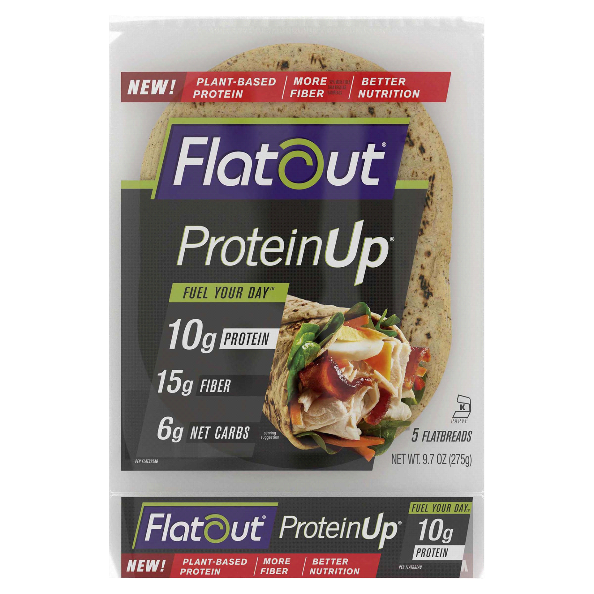 slide 1 of 1, Flatout Protein Up Classic White Flatbread, 9.7 oz