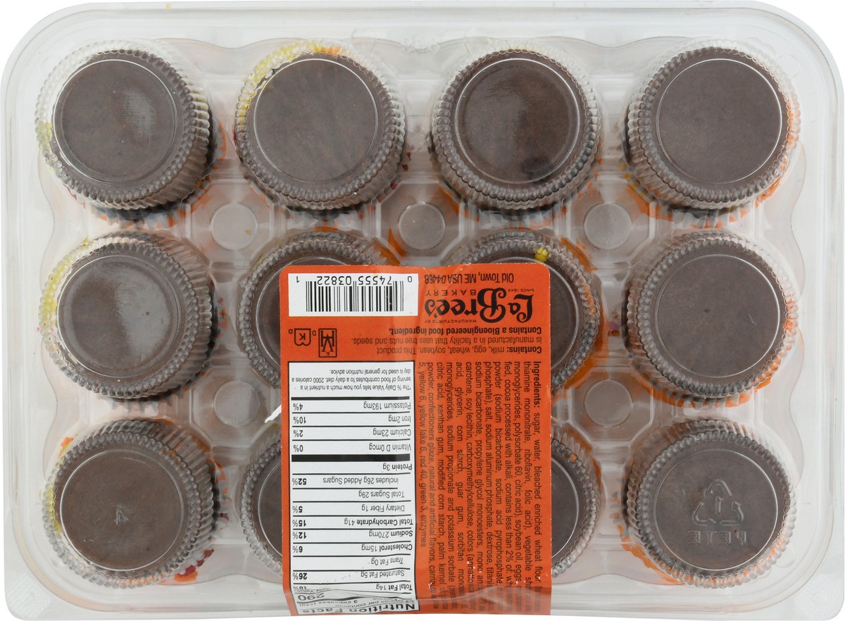 slide 13 of 13, LaBree's Bakery Harvest 12Ct Mini Chocolate Cupcakes, 10.5 oz