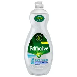 Palmolive Ultra Dishwashing Liquid Dish Soap, Pure + Clear Fragrance Free - 32.5 Fl. Oz.