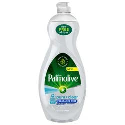 Palmolive Ultra Dishwashing Liquid Dish Soap, Pure + Clear Fragrance Free - 32.5 Fl. Oz.