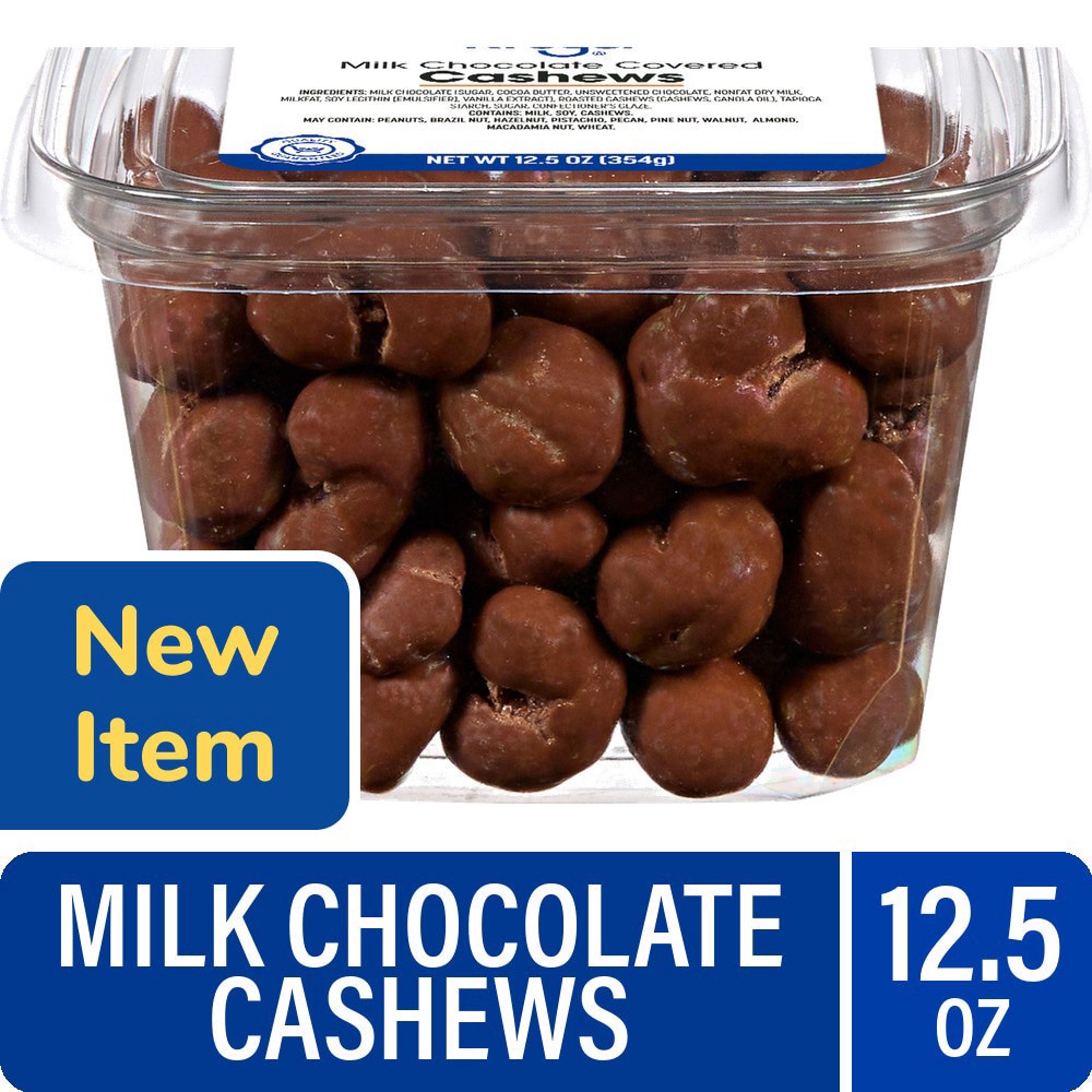 slide 1 of 1, Kroger® Milk Chocolate Covered Cashews, 12.5 oz