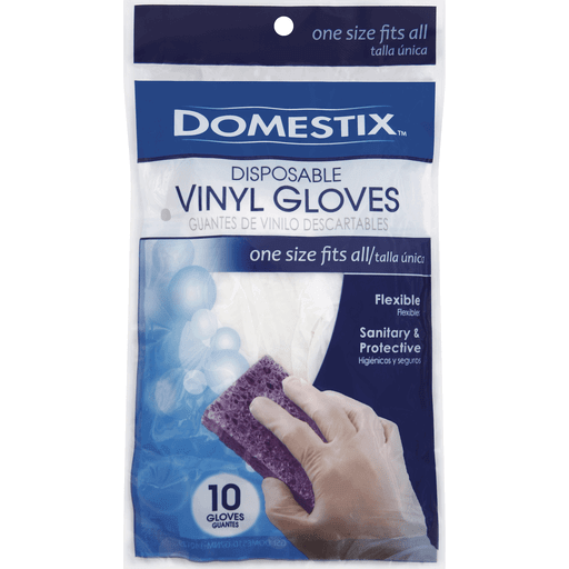 slide 2 of 6, Simply Done Disposable Vinyl Gloves One Size, 10 ct