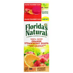 Florida''s Natural Orange Strawberry Guava Flavored 100% Juice from Concentrate 52 fl oz