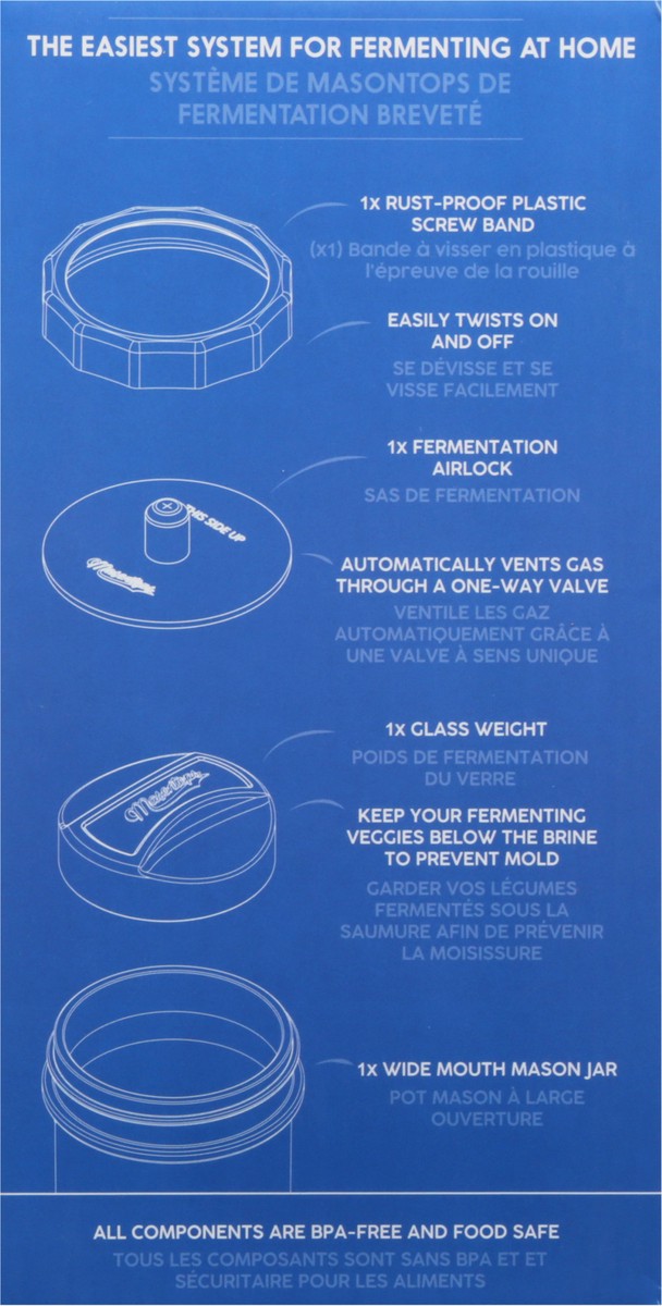 slide 9 of 9, Masontops Mason Jar Fermentation Kit 1 ea, 1 ct