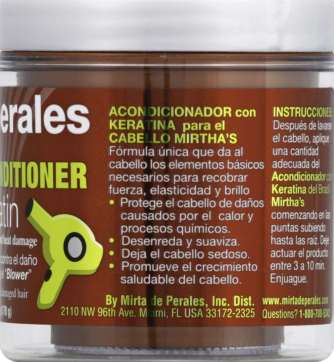 slide 3 of 5, Mirta De Perales Keratin Hair Conditioner, 6 oz