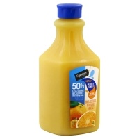 slide 1 of 1, Signature Select Orange Juice 50 Percent Less Sugar Calicum Vitamin D, 59 fl oz
