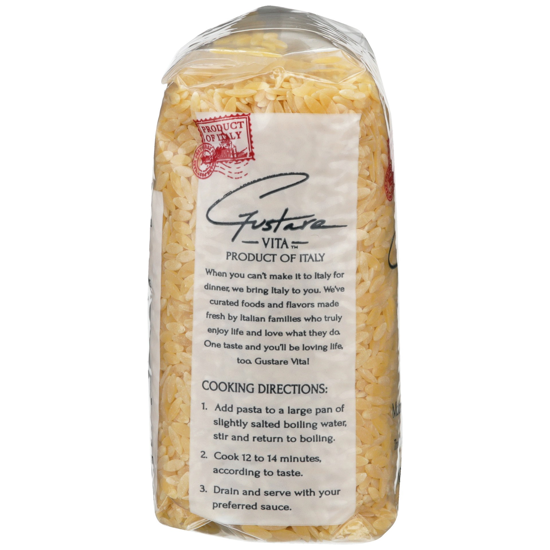 slide 3 of 6, Gustare Vita Traditional Bronze Cut Organic Orzo Macaroni Product, 16 oz