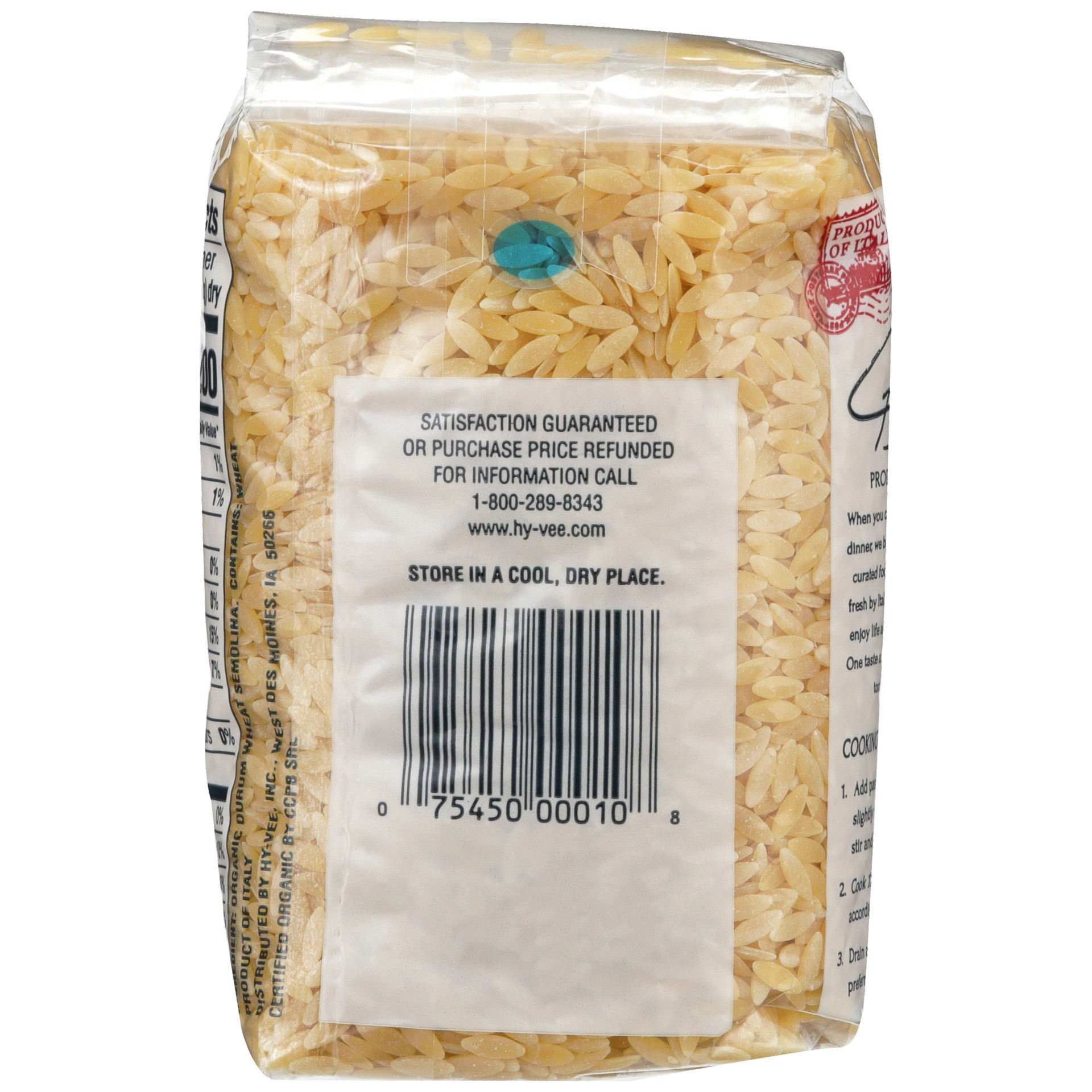 slide 6 of 6, Gustare Vita Traditional Bronze Cut Organic Orzo Macaroni Product, 16 oz