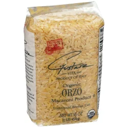Gustare Vita Traditional Bronze Cut Organic Orzo Macaroni