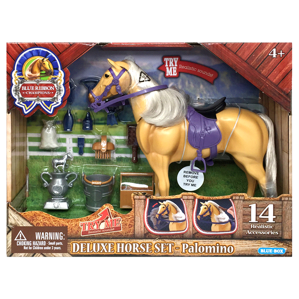 slide 1 of 1, Blue Ribbon Champions Deluxe Action Horse, 1 ct