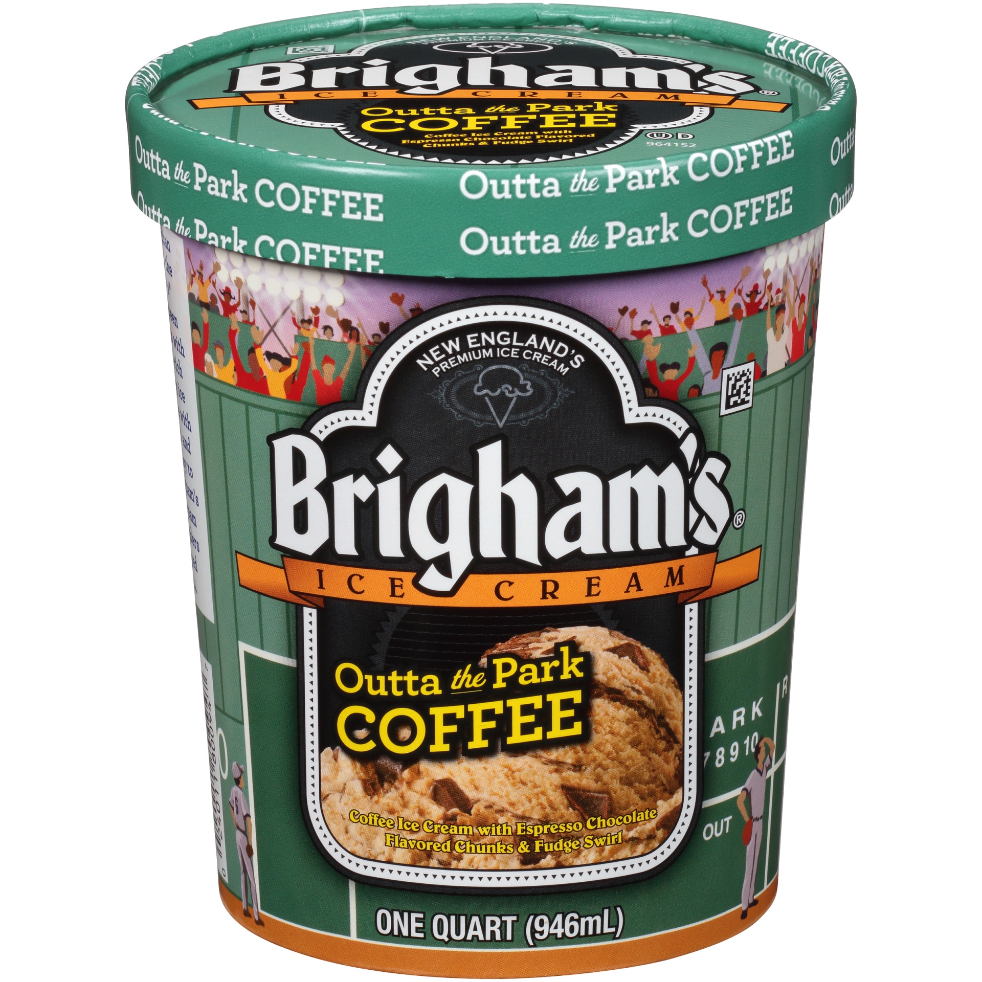 slide 1 of 7, Brigham's Outta the Park Coffee Ice Cream, 1 qt