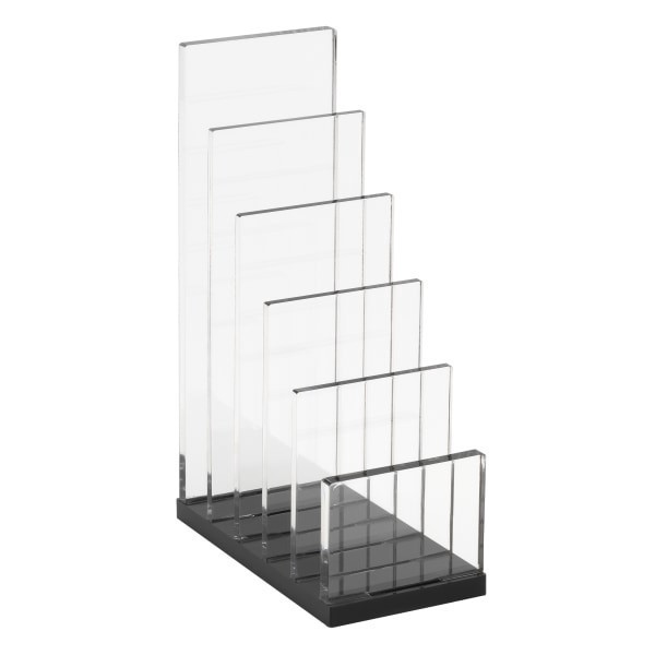 slide 2 of 5, Realspace Black Acrylic 5-Compartment Desk Sorter, Letter Size, 1 ct