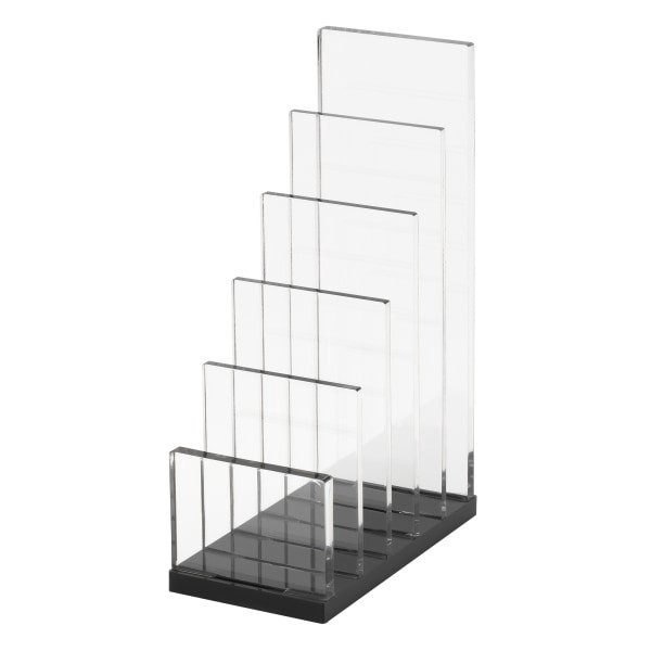 slide 5 of 5, Realspace Black Acrylic 5-Compartment Desk Sorter, Letter Size, 1 ct