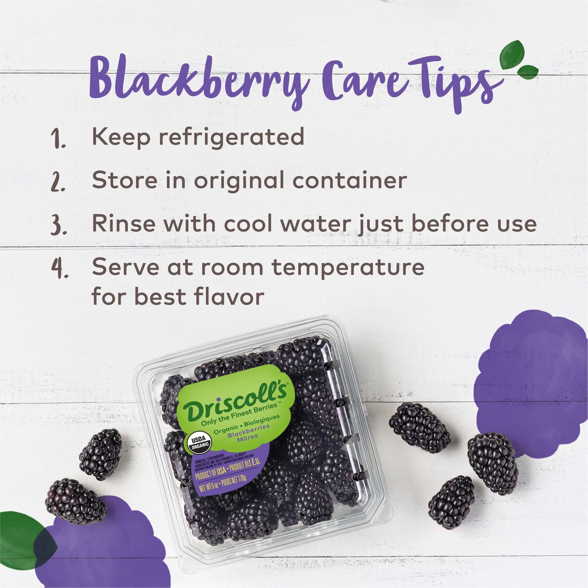 slide 5 of 7, Driscoll's Blackberries, Organic Blackberries, 12 oz., 12 oz