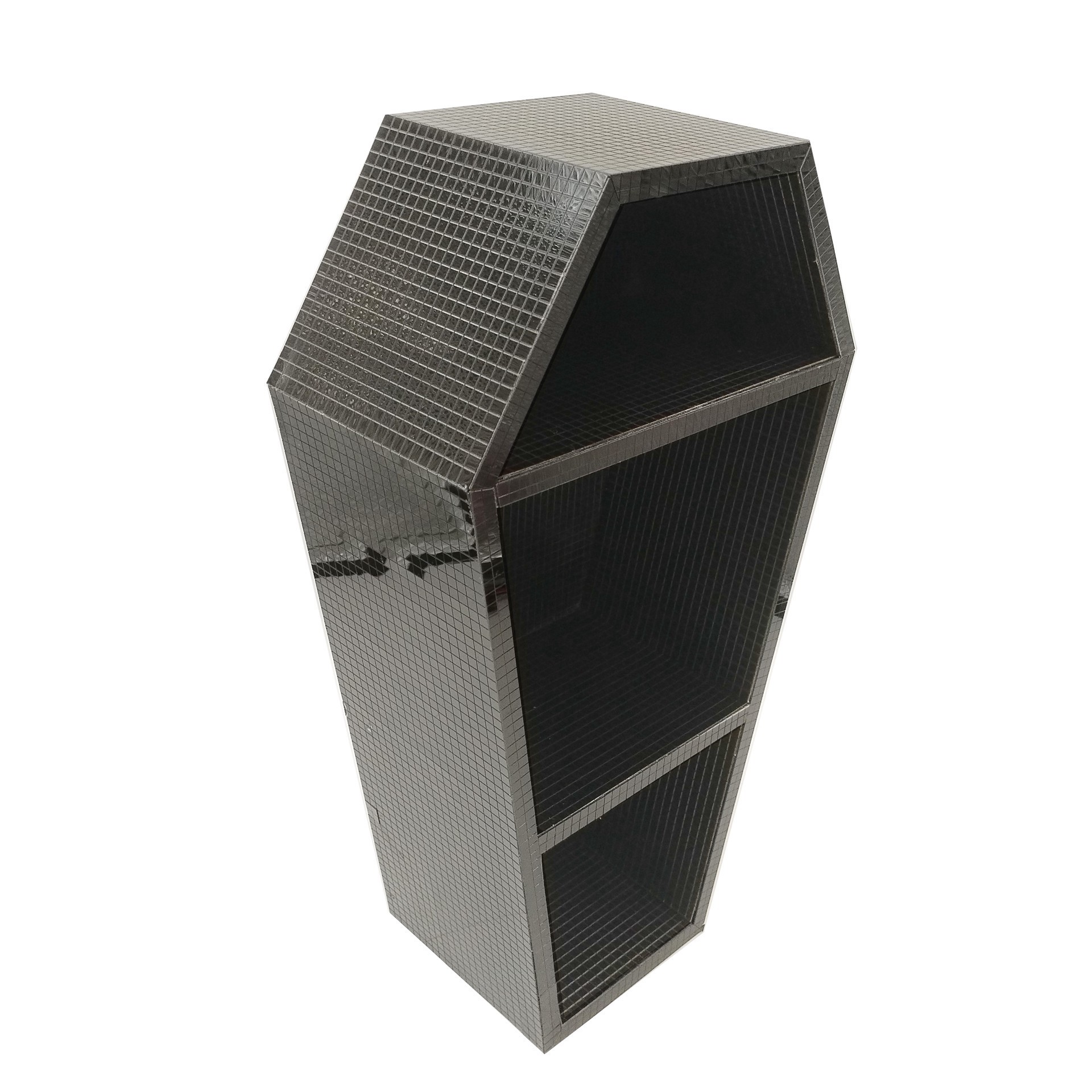 slide 3 of 3, 16" Black Disco Coffin Tabletop Shelf By Ashland, 16 in