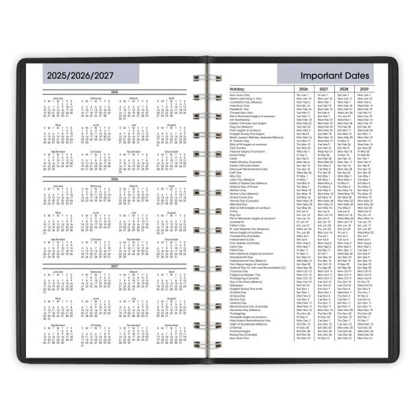 slide 6 of 7, AT-A-GLANCE® DayMinder® 2026 Daily Appointment Book Planner, Black, Small, 5"" x 8"", 1 ct