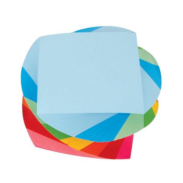 slide 3 of 3, Office Depot Brand Neon Twirl Memo Cube, 3"" X 3"", 1,200 Pages (600 Sheets), Assorted Colors, 600 ct