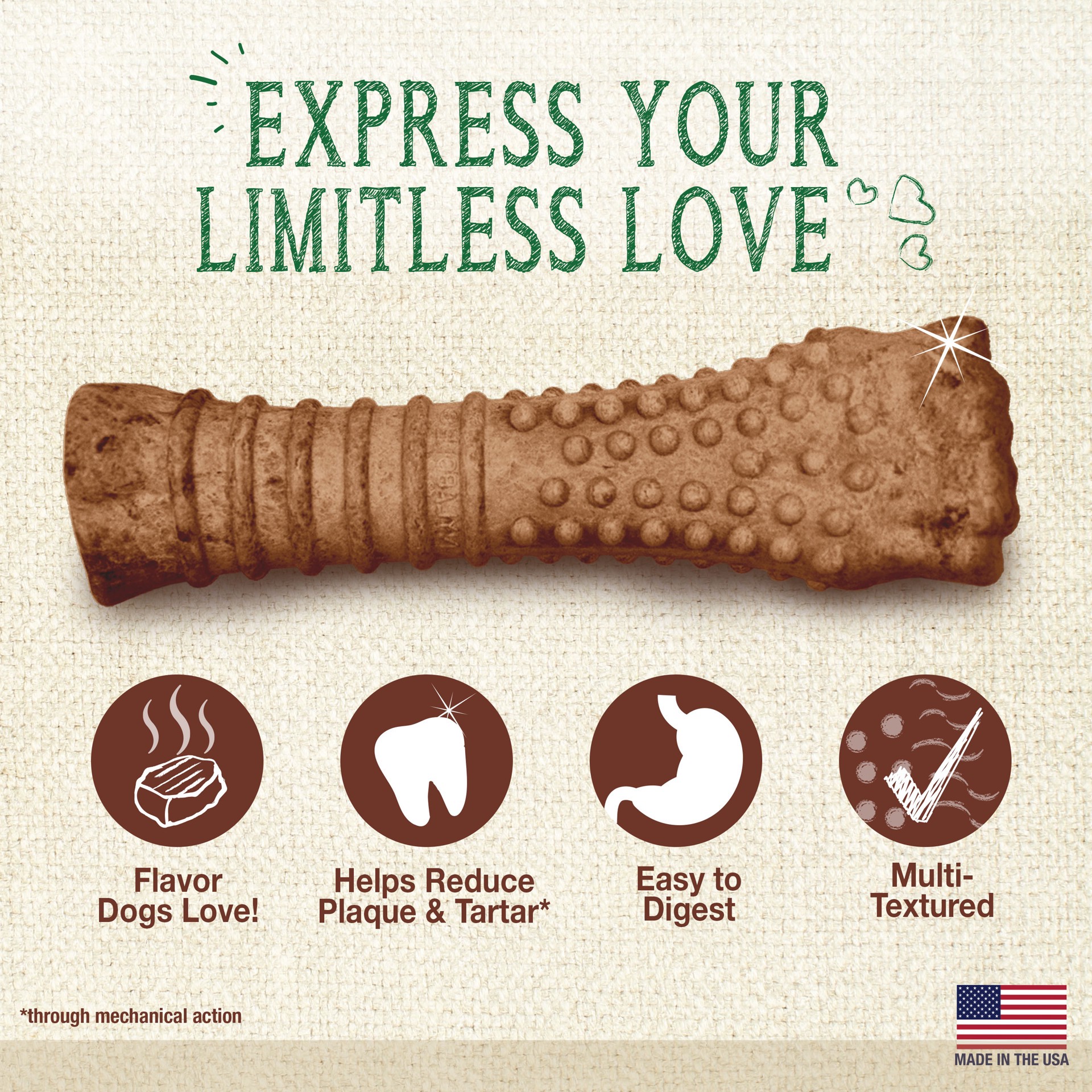 slide 4 of 9, Nylabone Nutri Dent Filet Mignon Dog Dental Chews X-Large/Souper - 50+ lbs.(1 Count), 1 ct