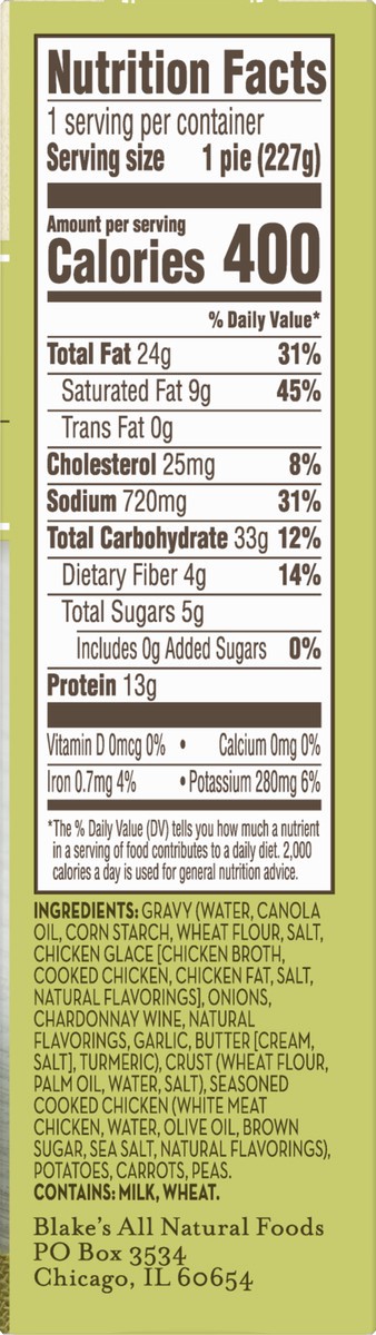 slide 7 of 9, Blake's Chicken Pot Pie 8 oz, 8 oz