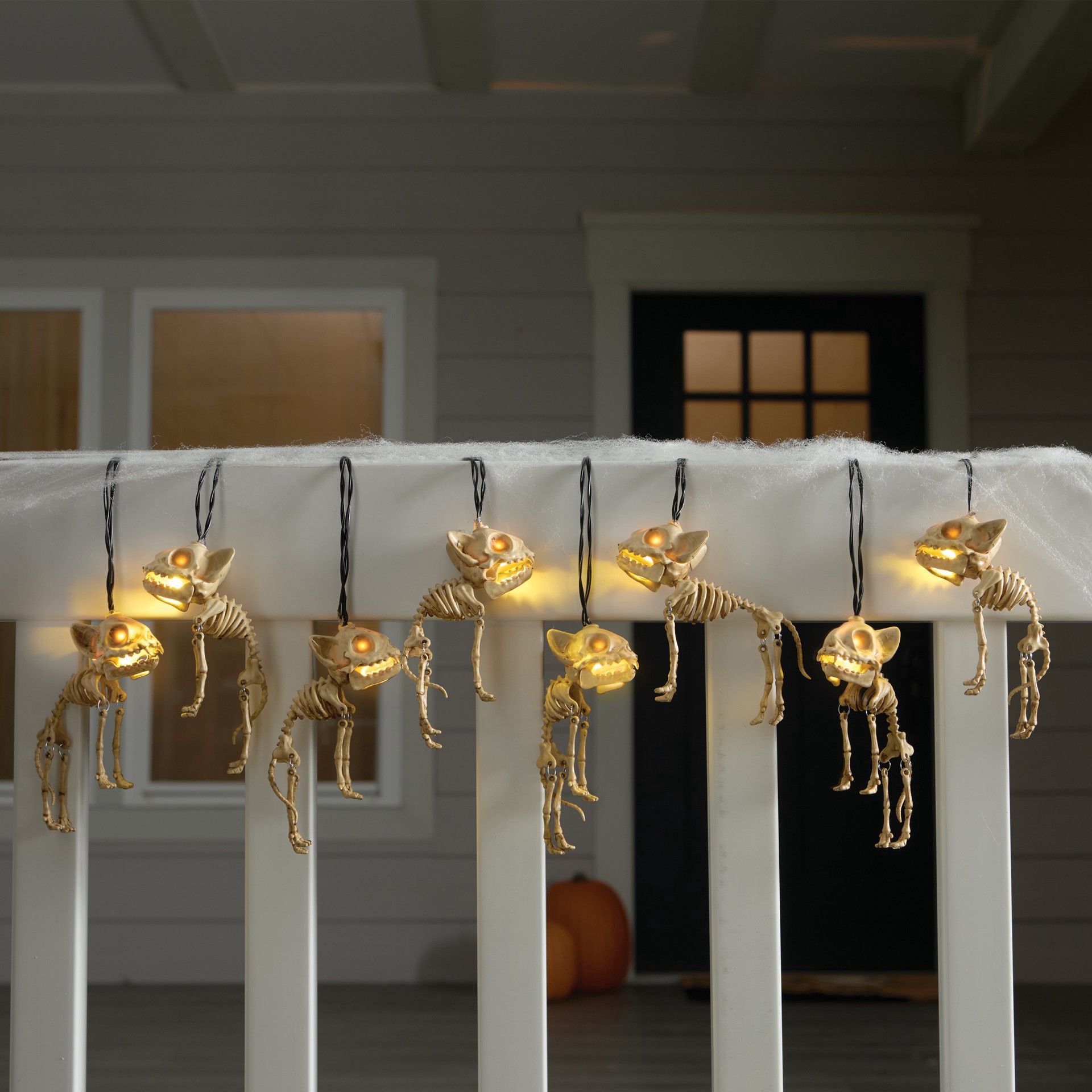 slide 4 of 4, 8ct. Skeleton Cats Icon Led String Lights By Ashland, 8 ct