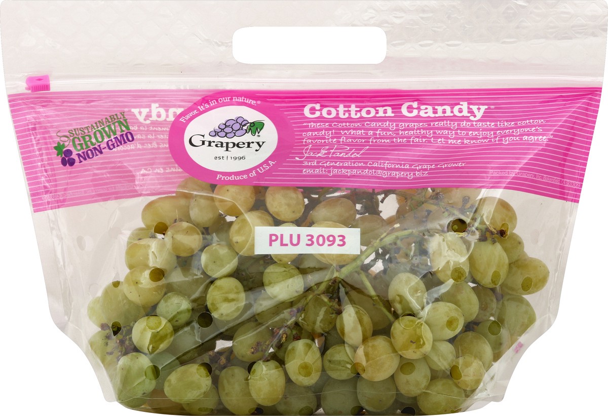 slide 3 of 3, Grapery Cotton Candy Usa Green Grapes, per lb