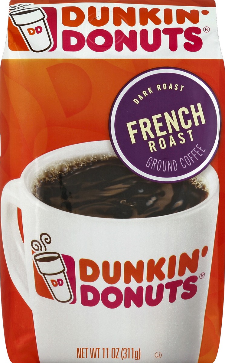 slide 5 of 6, Dunkin' French Dark Roast Ground Coffee, 11 oz