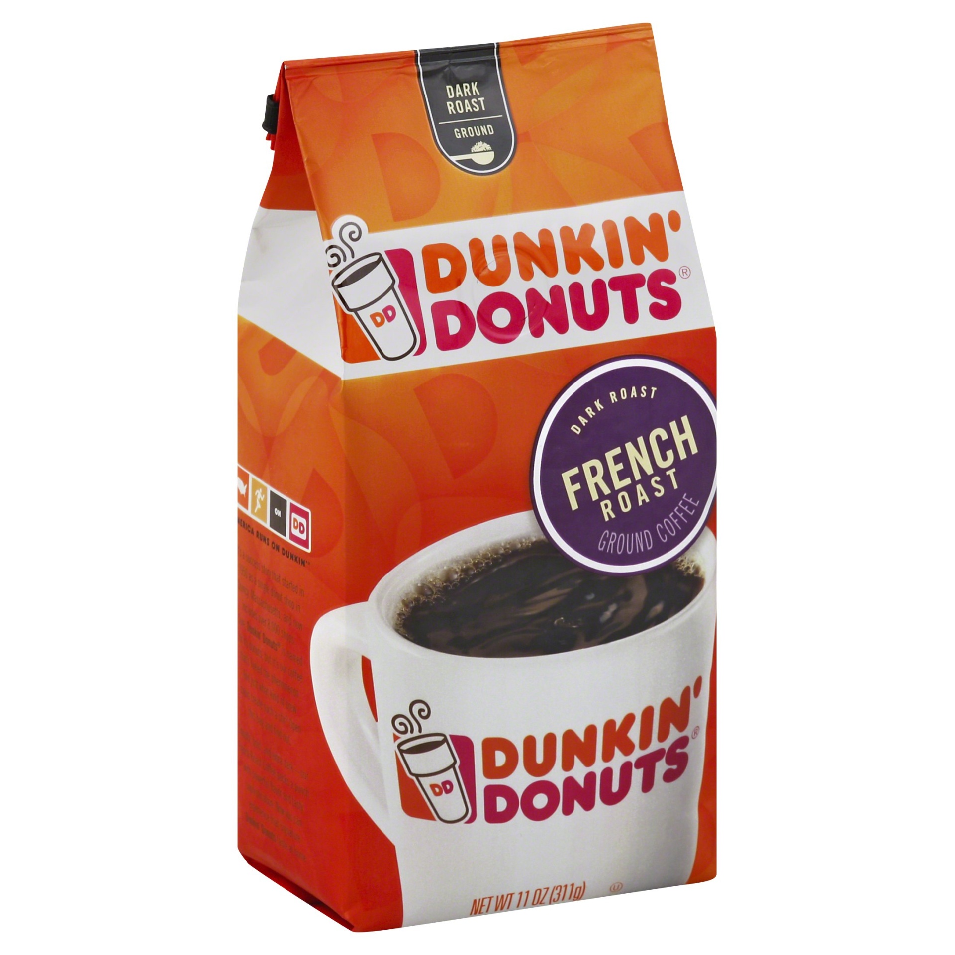 slide 1 of 6, Dunkin' French Dark Roast Ground Coffee, 11 oz