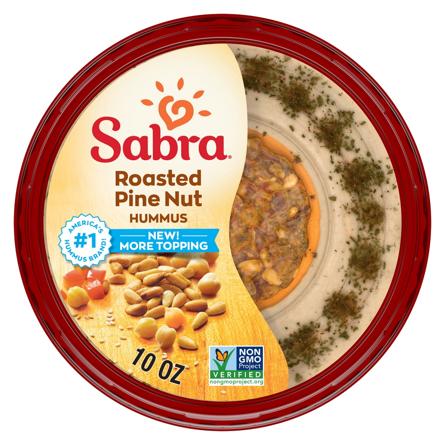 slide 1 of 3, Sabra Roasted Pine Nut Hummus, 10 oz, 10 oz