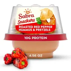 Sabra Hummus with Rold Gold Pretzels, Red Roasted Pepper, 4.56 oz