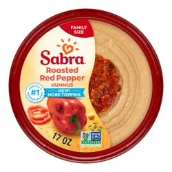 Sabra Roasted Red Pepper Hummus, Family Size, 17 oz