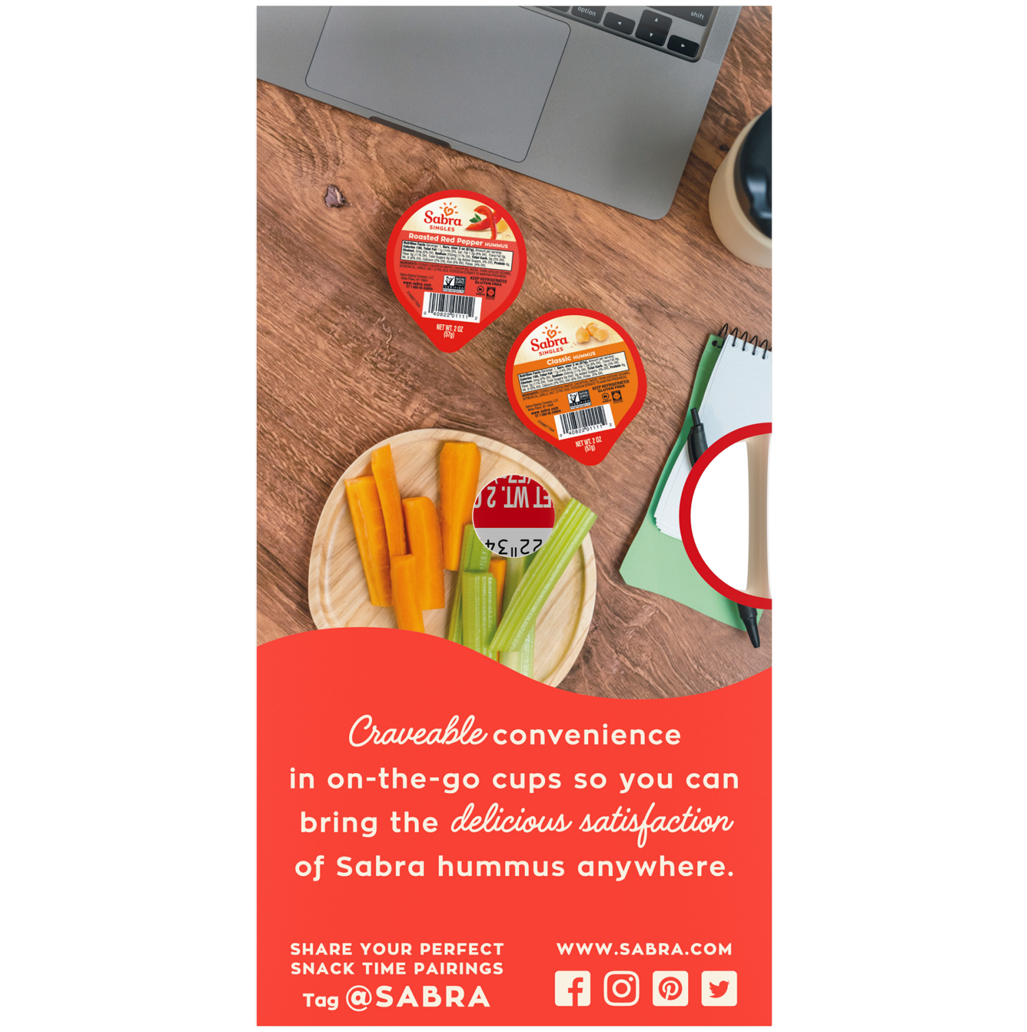 slide 2 of 3, Sabra Singles Roasted Red Pepper Hummus 2 oz (6 count), 6 ct; 2 oz