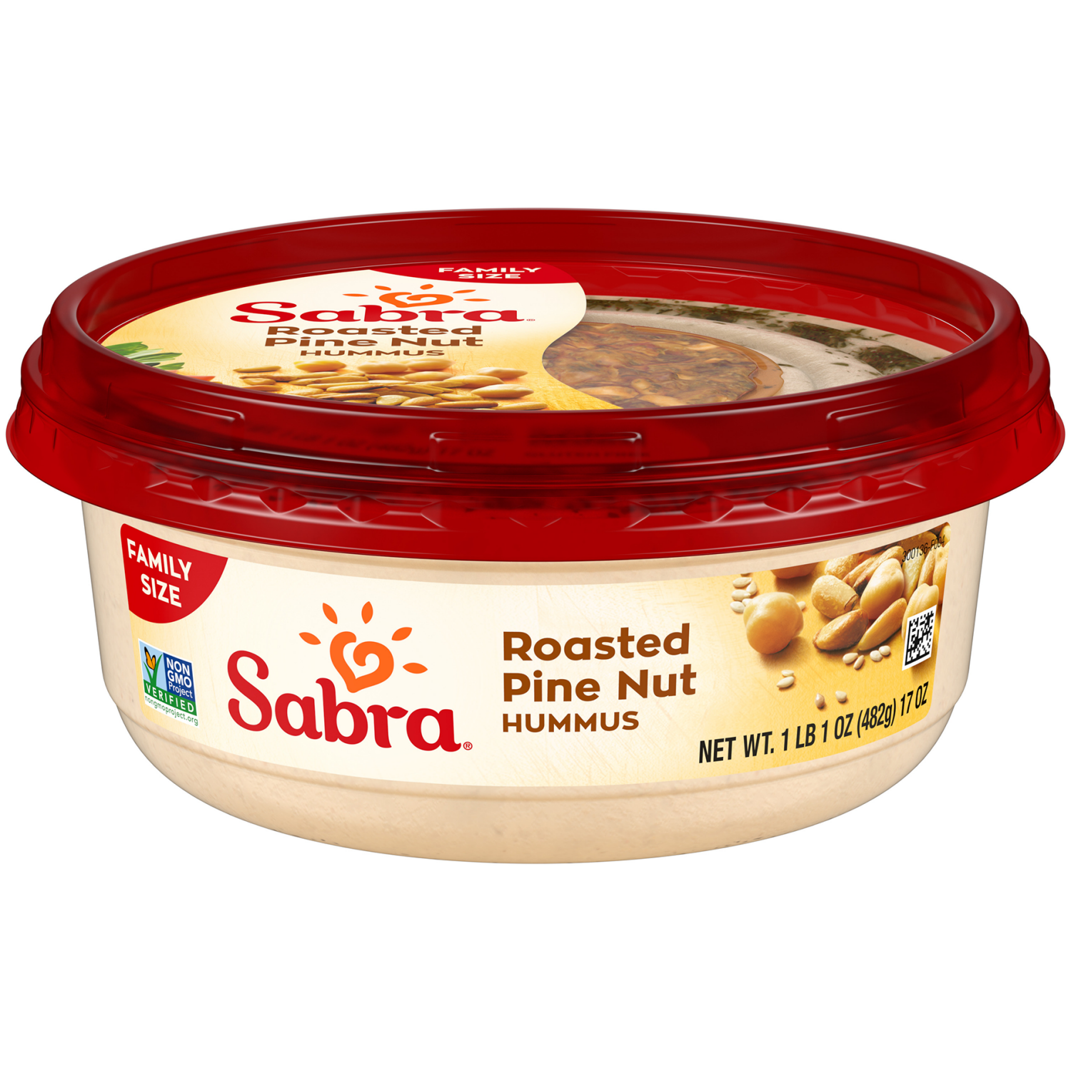 slide 3 of 3, Sabra Roasted Pine Nut Hummus, Family Size, 17 oz, 17 oz