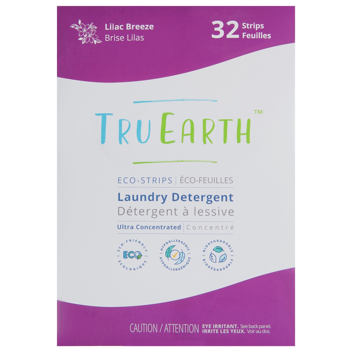 slide 7 of 10, Tru Earth Laundry Detergent Sheets, Lilac Breeze, 32-Strips, 32 ct