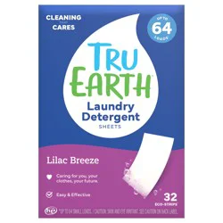 Tru Earth Laundry Detergent Sheets, Lilac Breeze, 32 Strips