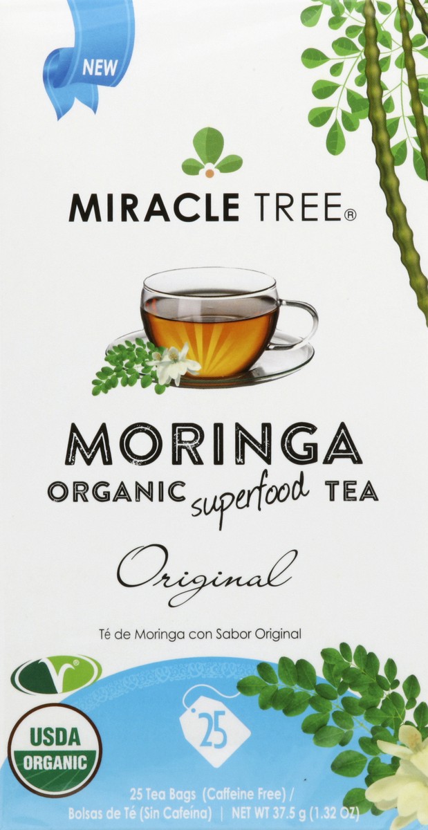 slide 4 of 5, Miracle Tree Tea Superfood Organic Moringa - 25 ct, 25 ct