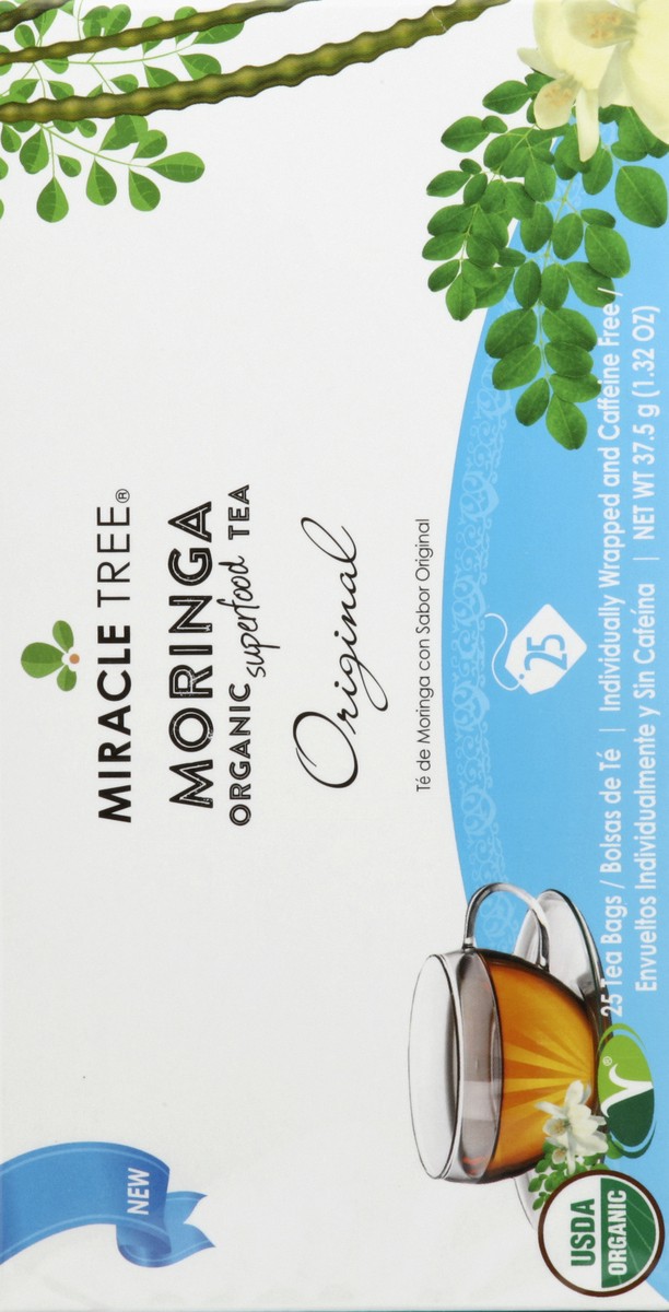 slide 5 of 5, Miracle Tree Tea Superfood Organic Moringa - 25 ct, 25 ct