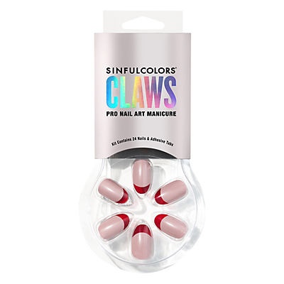 slide 1 of 1, Sinful Colors Claws Press-On Nails Big Tip Energy, 24 ct