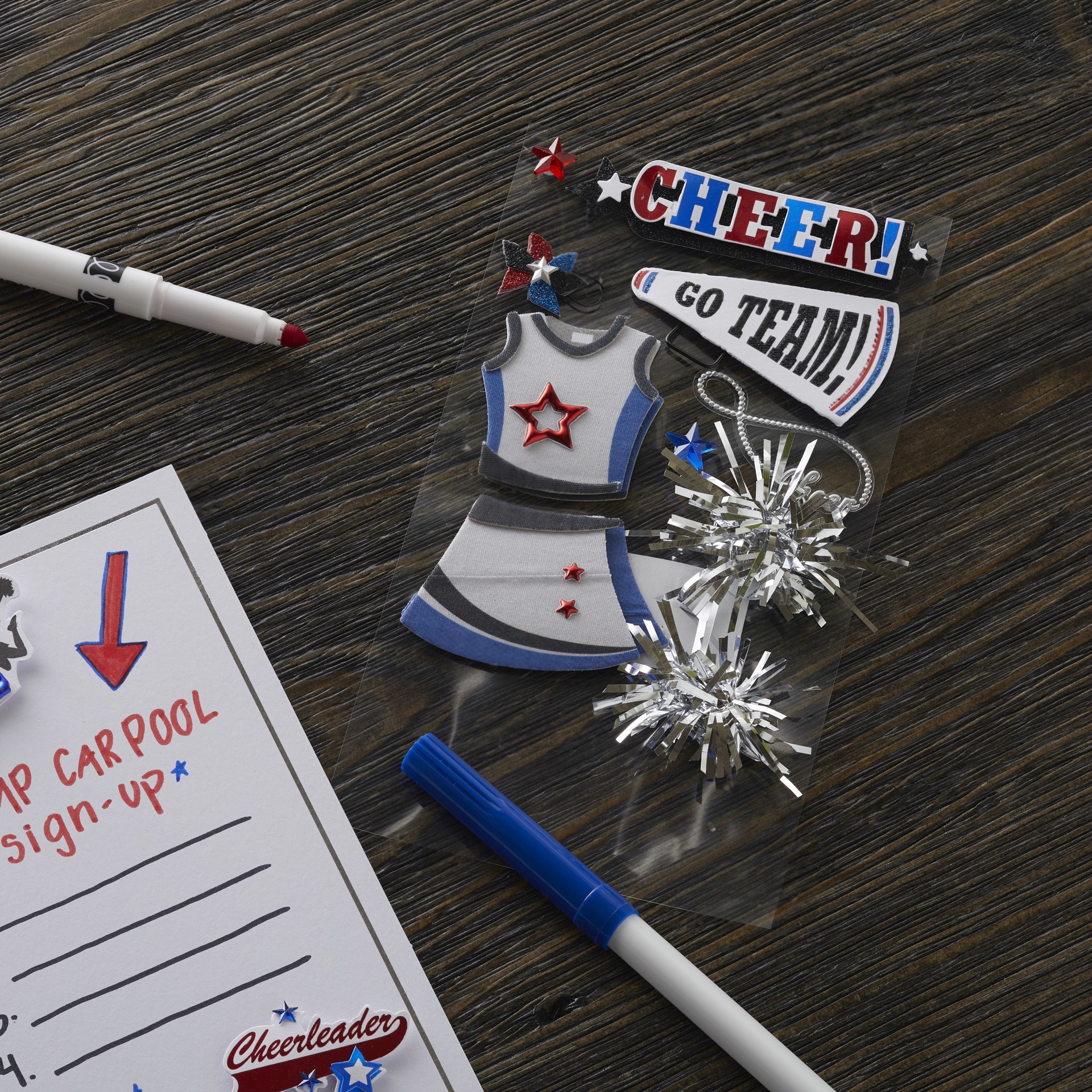 slide 3 of 5, Cheerleading Stickers By Recollections, 3.75 in x 6.75 in