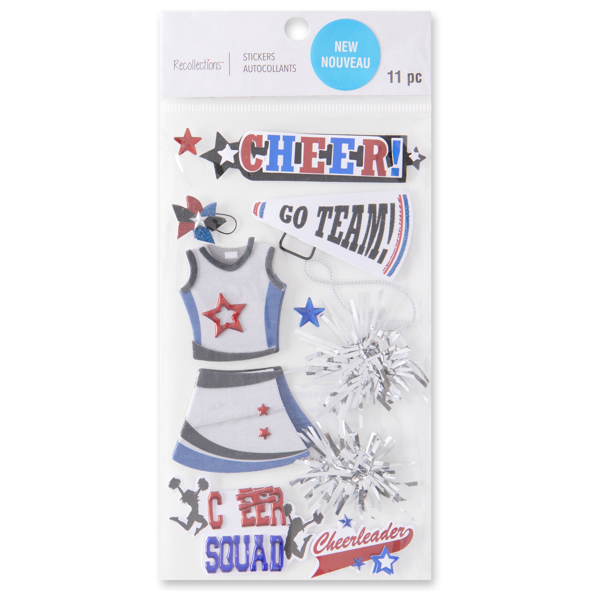 slide 4 of 5, Cheerleading Stickers By Recollections, 3.75 in x 6.75 in