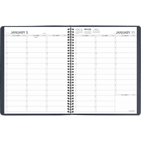 slide 4 of 10, AT-A-GLANCE® 2026 Weekly Appointment Book Planner, Navy, Large, 8 1/4"" x 11"", 1 ct